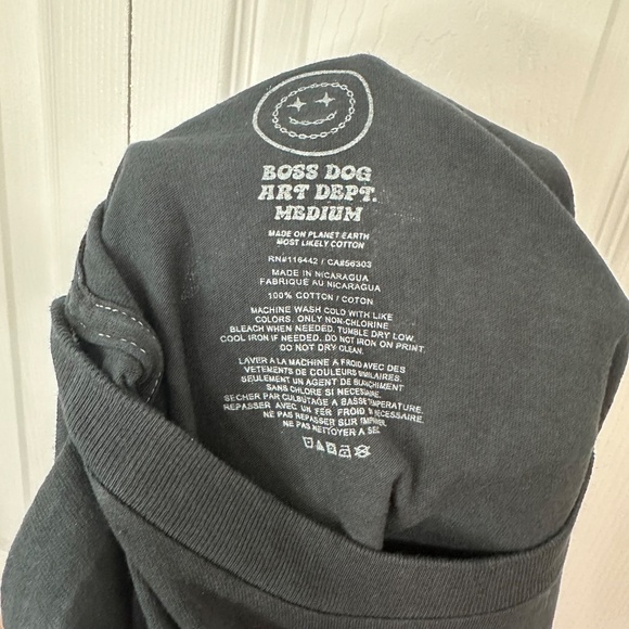 NWOT. Boss Dog Don't Be Sad Black & White T-Shirt Size M - Picture 4 of 5